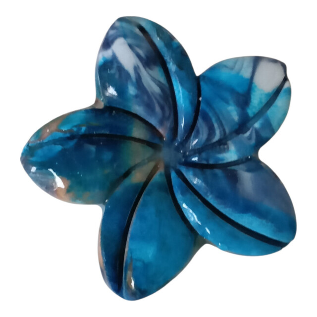 L’Atelier de Patricia - Broche Papillon & Fleur – Rose et bleu