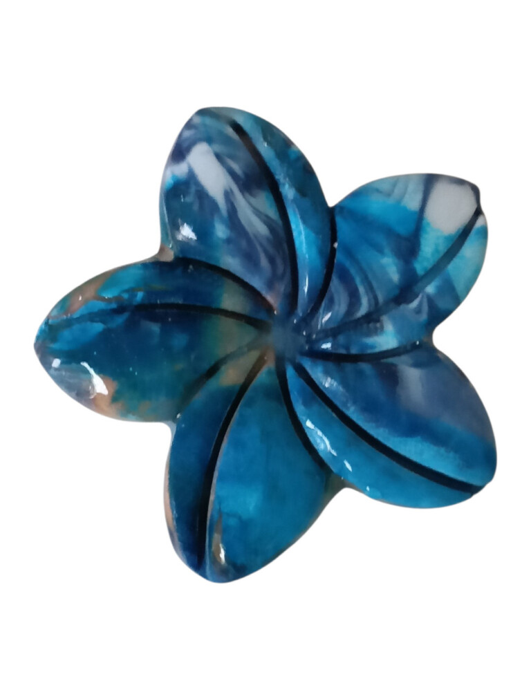 L’Atelier de Patricia - Broche Papillon & Fleur – Rose et bleu