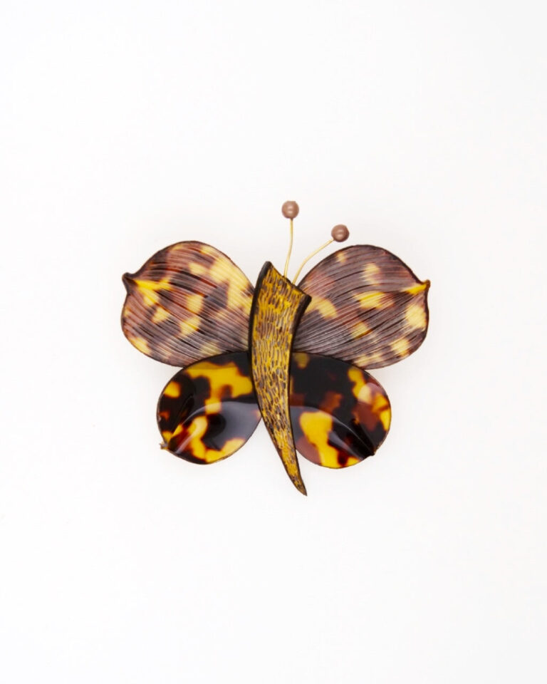 Ciléa Paris - Broches bijoux papillon Zora effet satin – Rouge