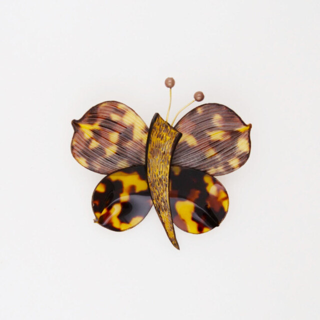 Ciléa Paris - Broches bijoux papillon Zora effet satin – Rouge