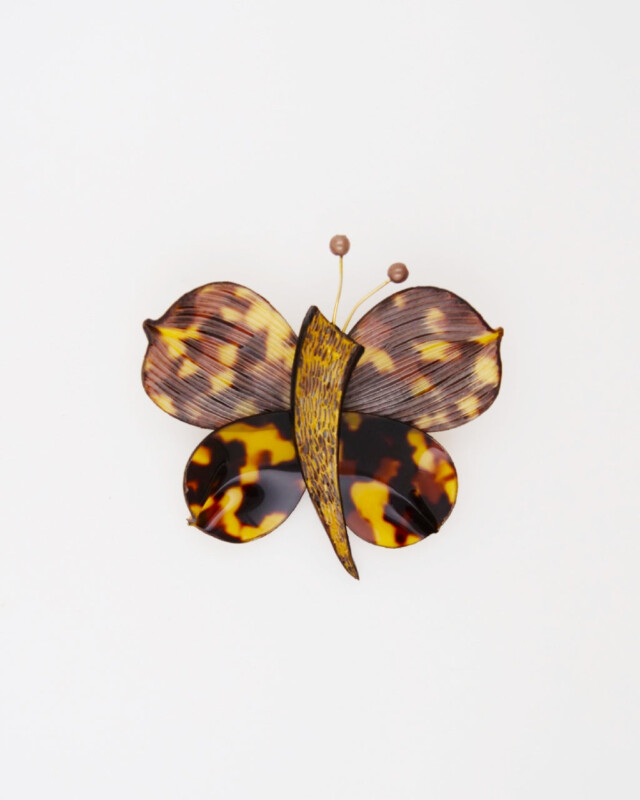 Ciléa Paris - Broches bijoux papillon Zora effet satin – Rouge