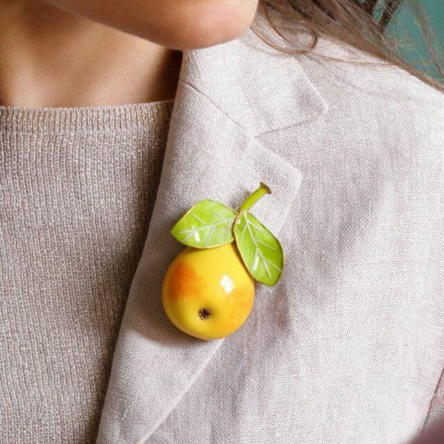 Ciléa Bijoux - Broches fruit Poire - Grand