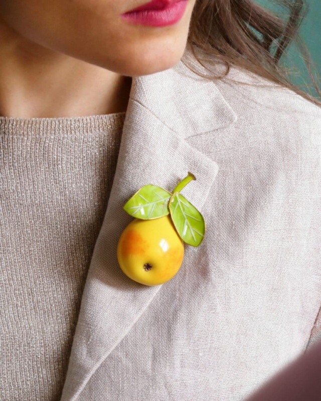 Ciléa Bijoux - Broches fruit Poire - Grand