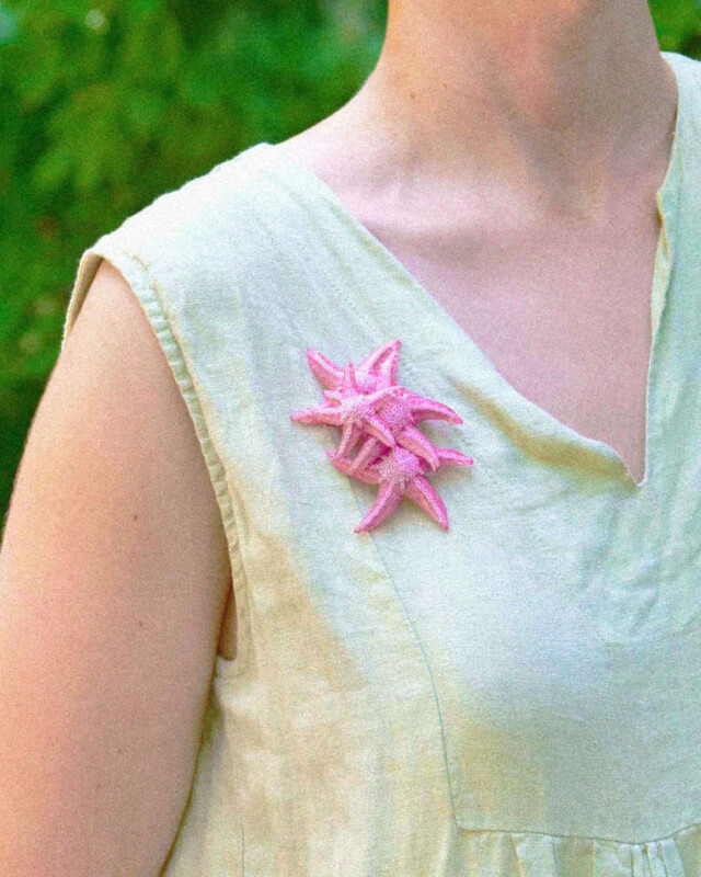 Ciléa Bijoux - Broche Ariel – Bleu pale