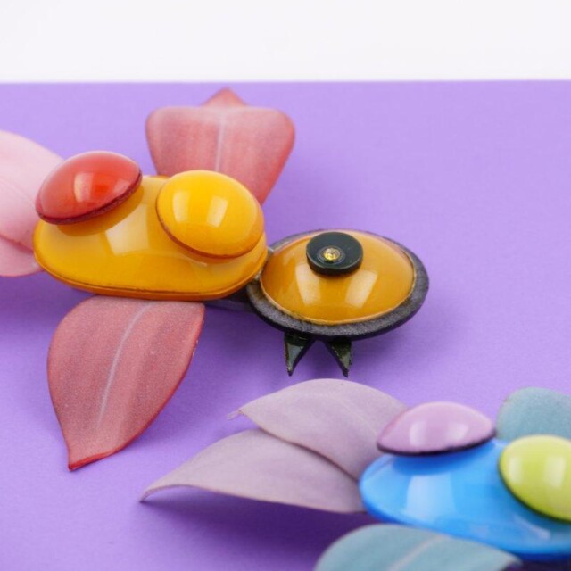 Ciléa Paris - Broche colibri Gaston – Corail