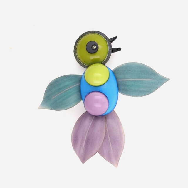Ciléa Paris - Broche colibri Gaston – Corail