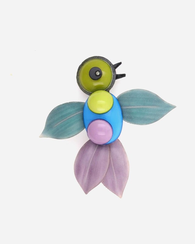 Ciléa Paris - Broche colibri Gaston – Corail