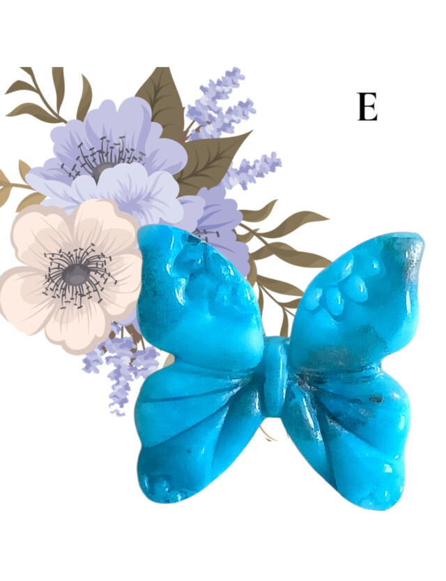 L’Atelier de Patricia - Broches- papillons – Bleu et rose