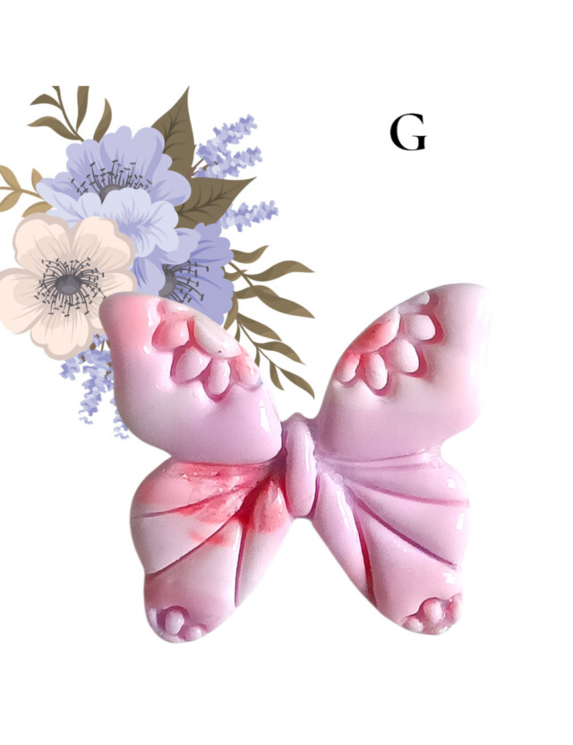 L’Atelier de Patricia - Broches- papillons – Bleu et rose