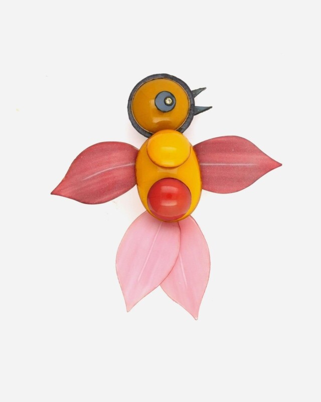 Ciléa Paris - Broche colibri Gaston – Bleu Canard