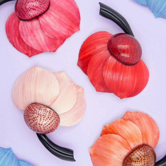 Ciléa Paris - Broche Tulipier velours – Fuchsia