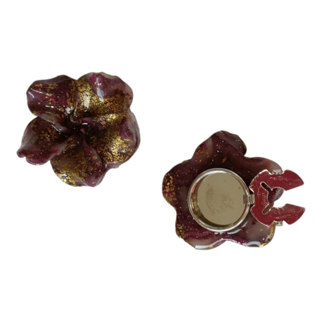 L’Atelier de Patricia - Cache-Bouton -Fleur Scintillante – Doré
