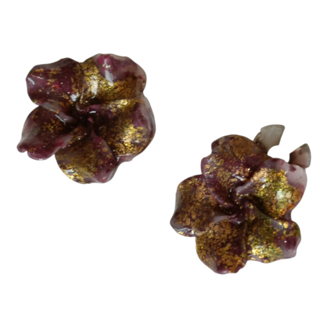 L’Atelier de Patricia - Cache-Bouton -Fleur Scintillante – Doré