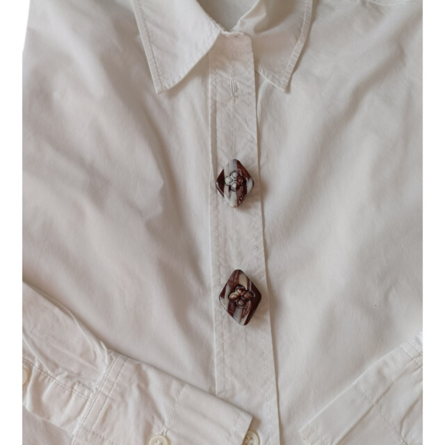 L’Atelier de Patricia - Cache bouton - Choco-Marbré – Beige - chocolat