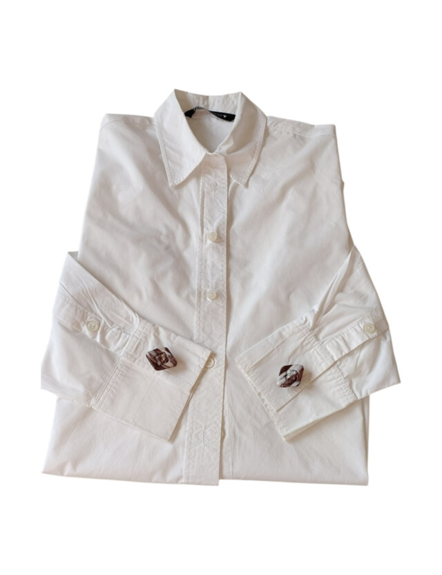 L’Atelier de Patricia - Cache bouton - Choco-Marbré – Beige - chocolat