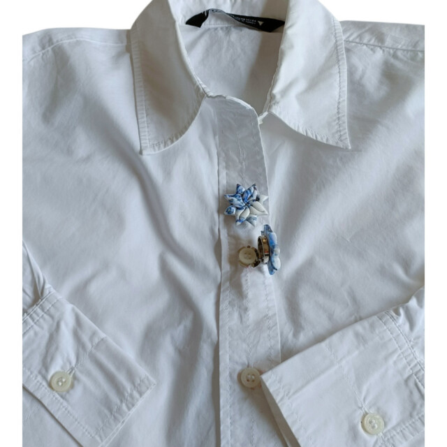 L’Atelier de Patricia - Cache bouton chemise - étoile bleu – Bleu clair