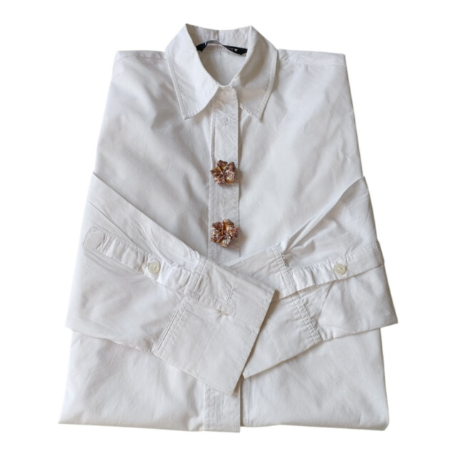 L’Atelier de Patricia - Cache bouton chemise artisanale - Roses Romantiques – Rose et doré