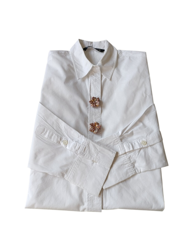 L’Atelier de Patricia - Cache bouton chemise artisanale - Roses Romantiques – Rose et doré
