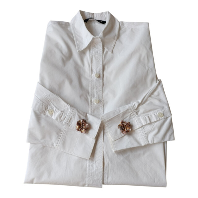 L’Atelier de Patricia - Cache bouton chemise artisanale - Roses Romantiques – Rose et doré