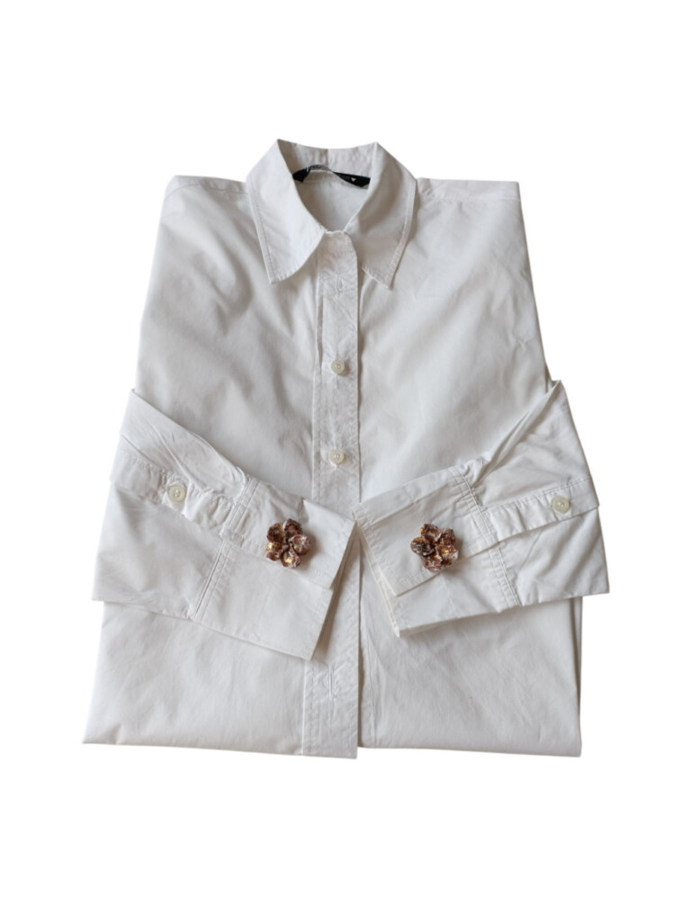 L’Atelier de Patricia - Cache bouton chemise artisanale - Roses Romantiques – Rose et doré