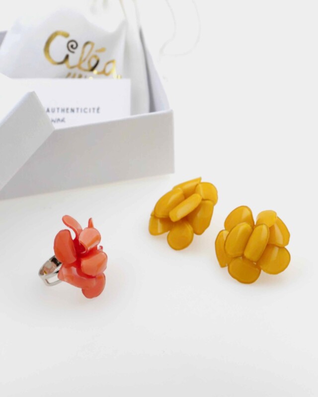 Ciléa Paris - Coffret cadeau Marie-Alix boucles d’oreilles + bague