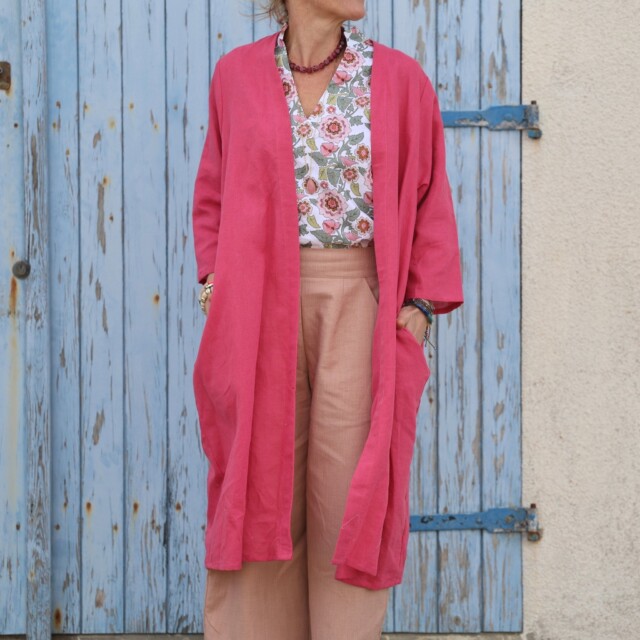 Meta SS25 - Calixte - Coton/Lin Sorbet framboise – Taille unique