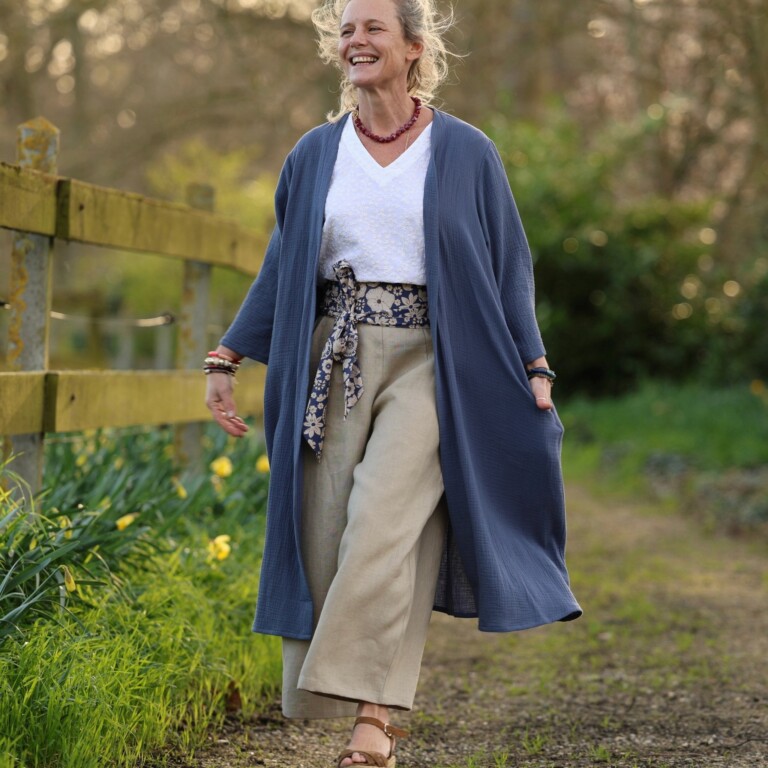 calixte double gaze de coton bleu lavande 3753808 Meta SS25 - Calixte - Double gaze de coton bleu lavande – Unique