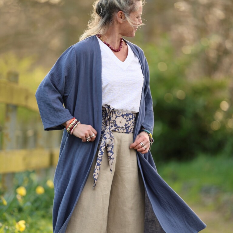 Meta SS25 - Calixte - Double gaze de coton bleu lavande – Unique