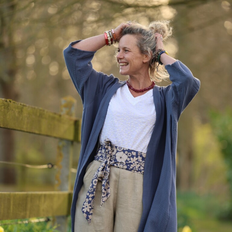 Meta SS25 - Calixte - Double gaze de coton bleu lavande – Unique