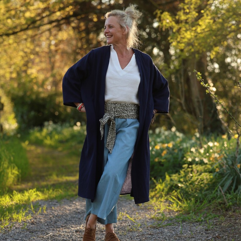 Meta SS25 - Calixte - Double gaze de coton bleu nuit – Taille unique