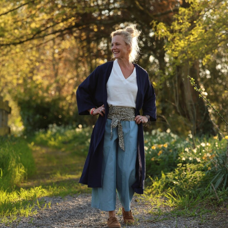 Meta SS25 - Calixte - Double gaze de coton bleu nuit – Taille unique