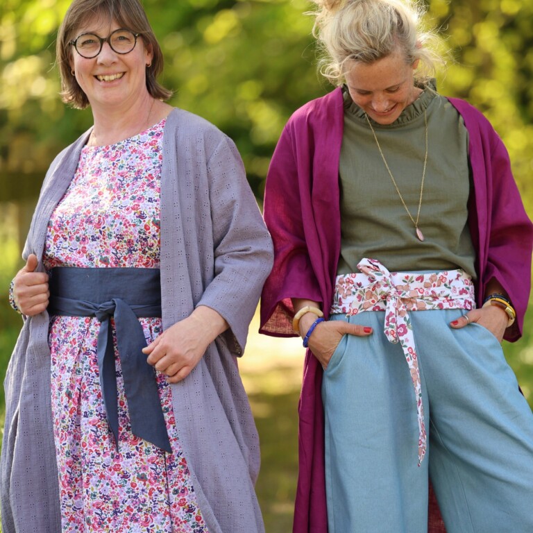 Meta SS25 - Calixte - Double gaze de coton brodé parme – Taille unique