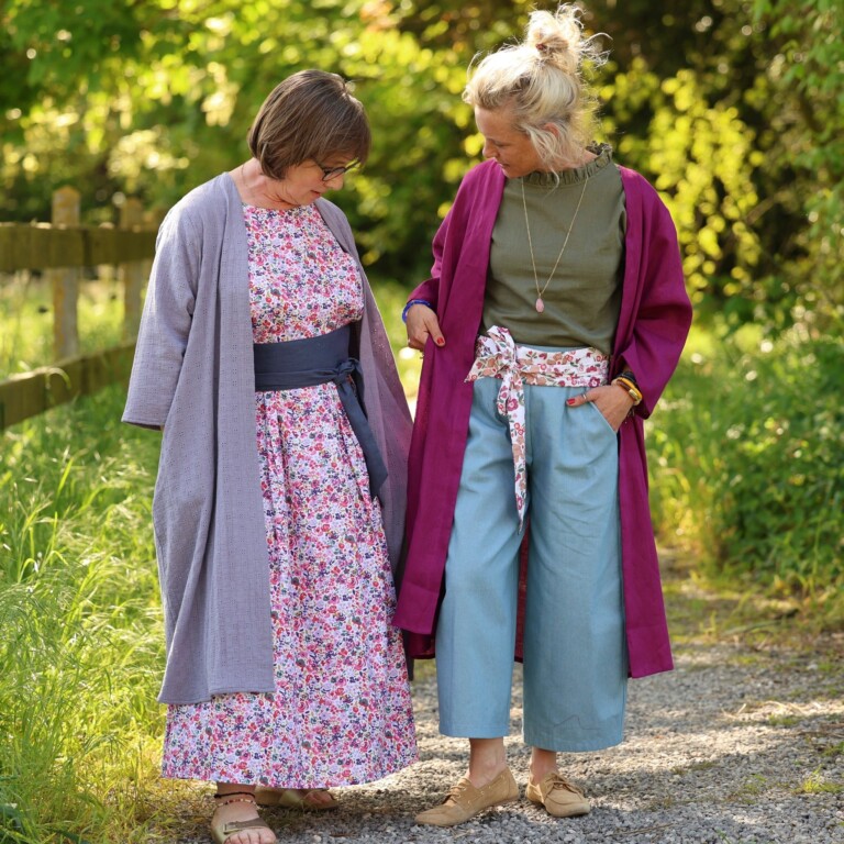 Meta SS25 - Calixte - Double gaze de coton brodé parme – Taille unique