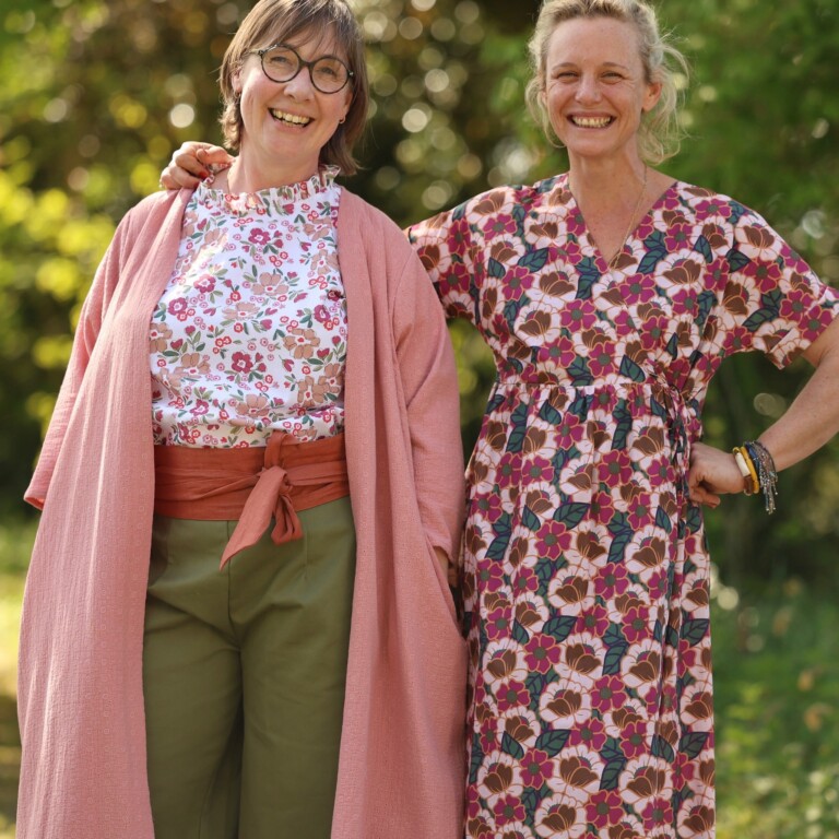 Meta SS25 - Calixte - Double gaze de coton brodé rose boisé – Taille unique