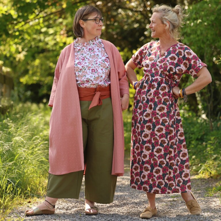Meta SS25 - Calixte - Double gaze de coton brodé rose boisé – Taille unique