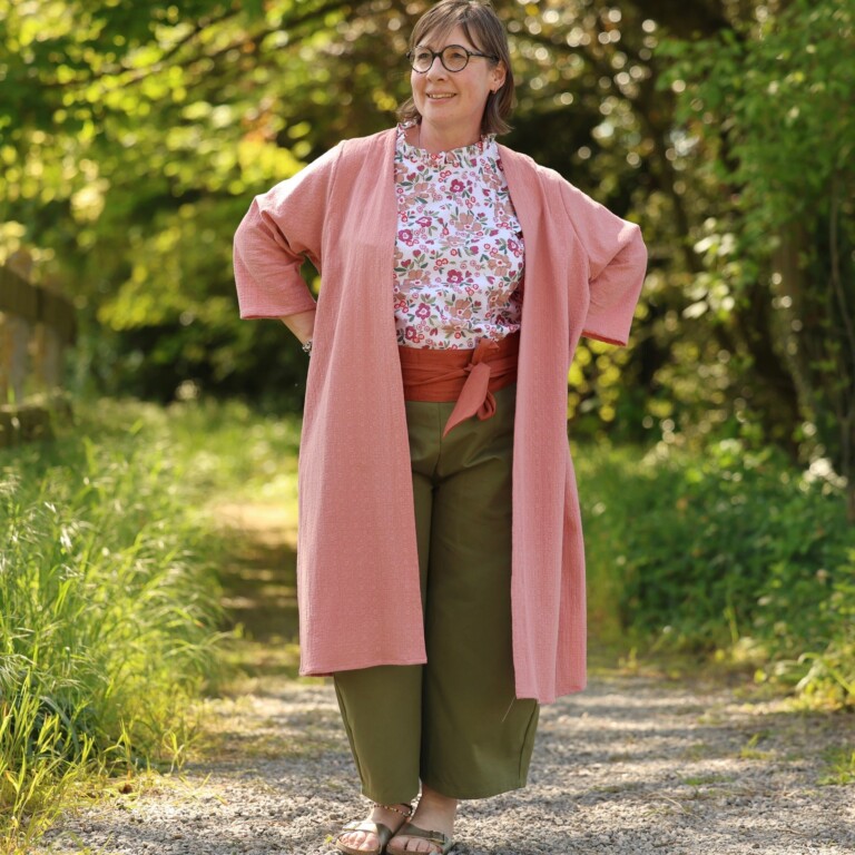 Meta SS25 - Calixte - Double gaze de coton brodé rose boisé – Taille unique