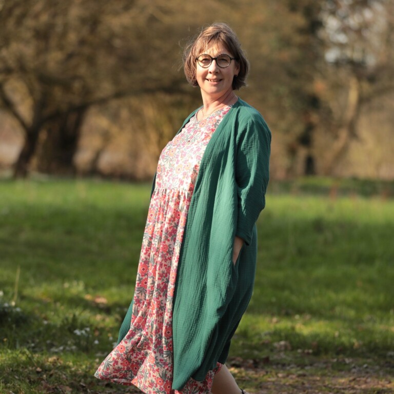 Meta SS25 - Calixte - Double gaze de coton vert printemps – Unique