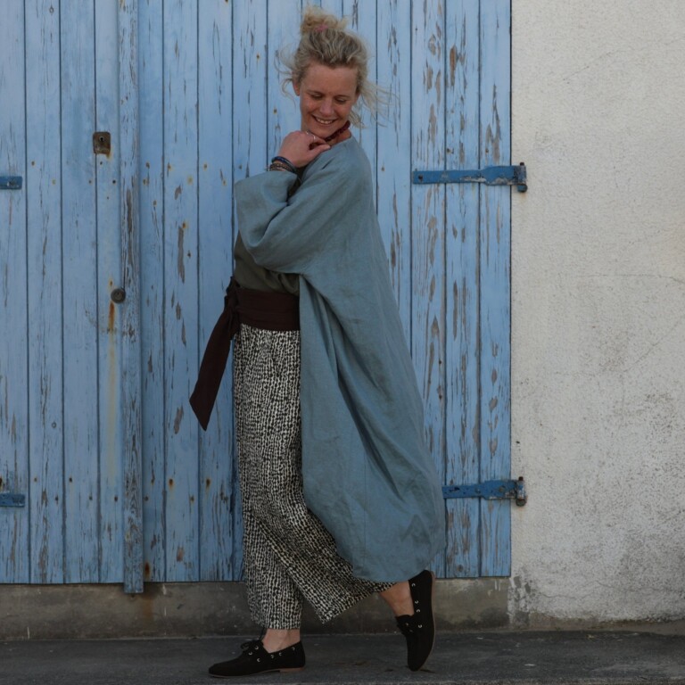Meta SS25 - Calixte - Lin chiné bleu doux – Taille unique