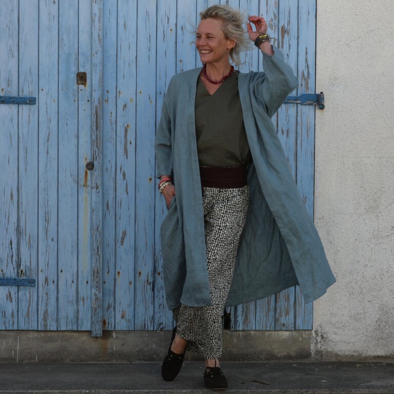 Meta SS25 - Calixte - Lin chiné bleu doux – Taille unique