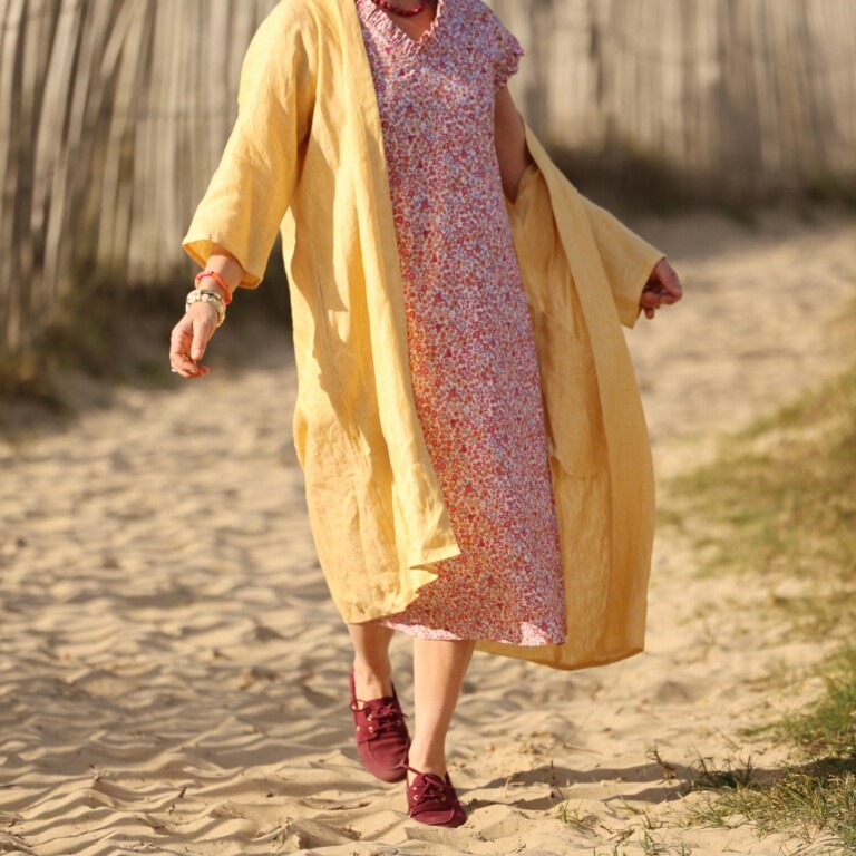 Meta SS25 - Calixte - Lin chiné jaune doux – Taille unique