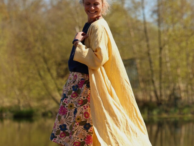 calixte lin chine jaune doux 5329471 Meta SS25 - Calixte - Lin chiné jaune doux – Taille unique
