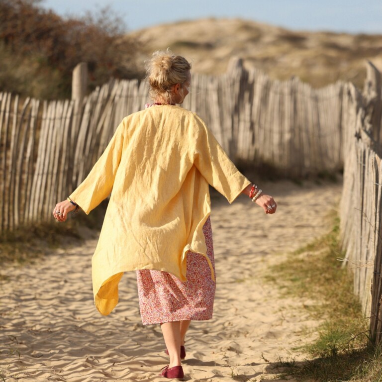 Meta SS25 - Calixte - Lin chiné jaune doux – Taille unique