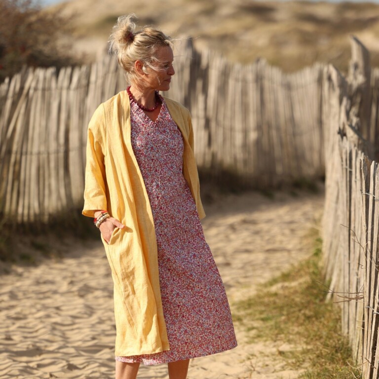 Meta SS25 - Calixte - Lin chiné jaune doux – Taille unique