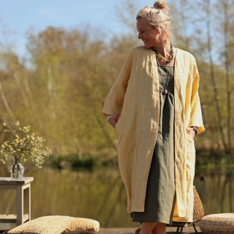 Meta SS25 - Calixte - Lin chiné jaune doux – Taille unique