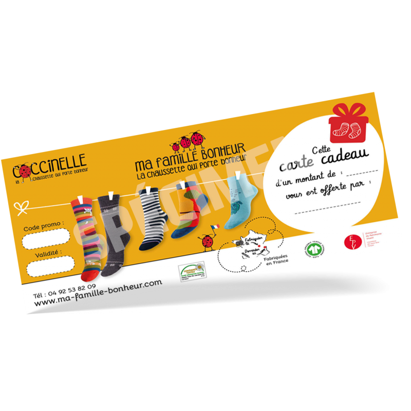 carte cadeau Chaussettes Coccinelle - Carte cadeau – 200€