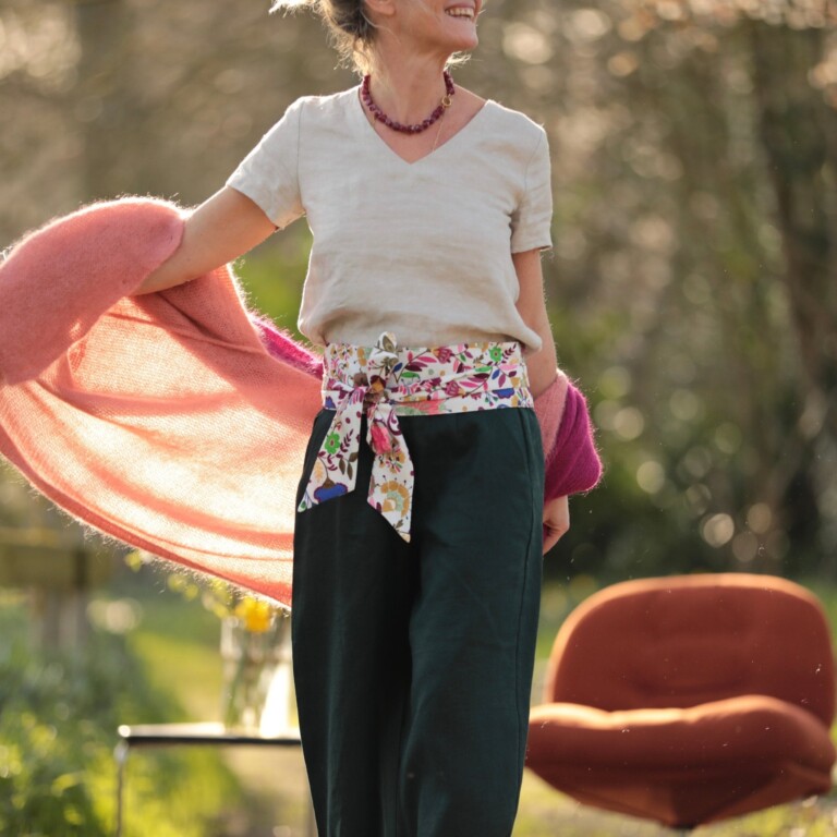 Quintessence - Ceinture Anita -armuré de coton "Herbier Enchanté"