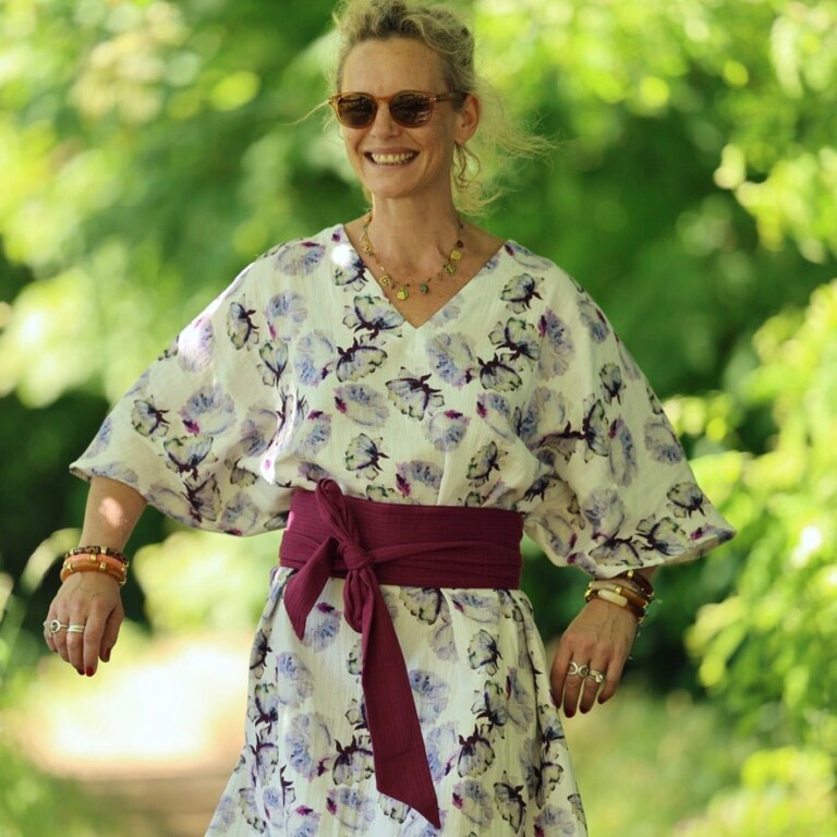Quintessence - Ceinture Anita - Armuré de coton raisin