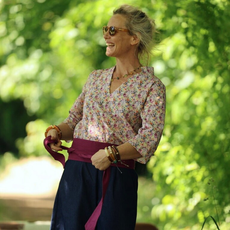 Quintessence - Ceinture Anita - Armuré de coton raisin