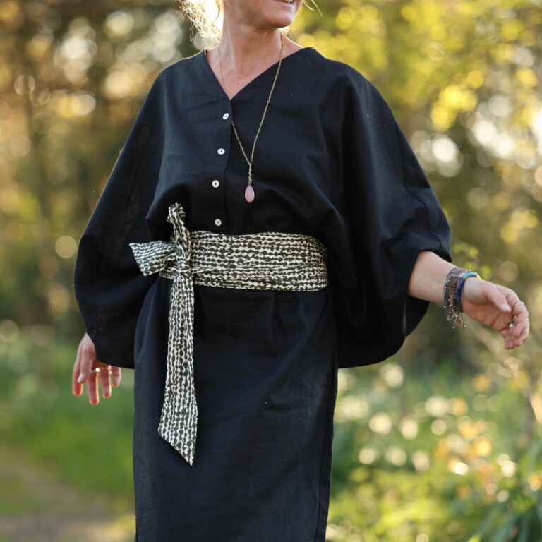 Quintessence - Ceinture Anita – Armuré de coton savane graphique