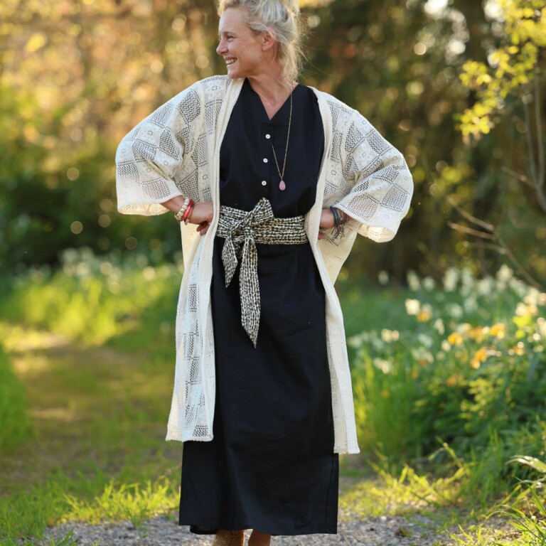 Quintessence - Ceinture Anita – Armuré de coton savane graphique